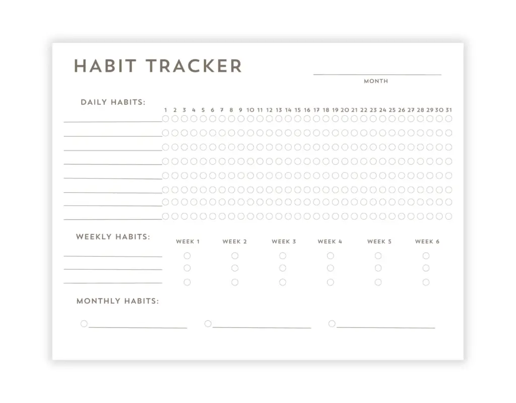 Free Printable Habit Tracker Winky Pink Free Printable Habit Tracker Winky Pink