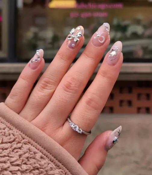 21 Coquette Nail Ideas That You Are Going To Love - Winky Pink